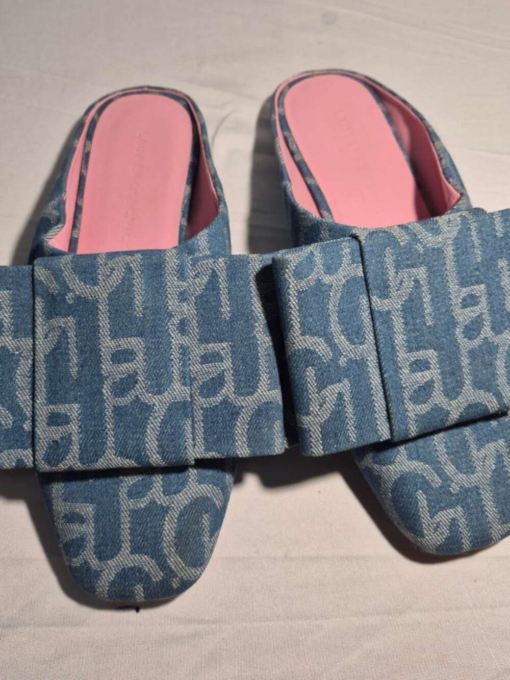 Women’s Denim Bow Slip‑Ons – Cute, Comfy & Size #7–8